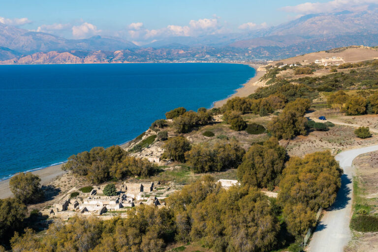 Kommos archaeological site and beach